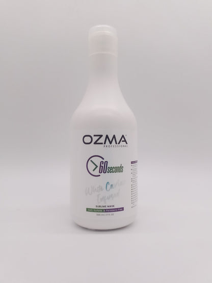 OZMA 60 SECOND White CAVIAR  Repair Hair  Treatment Mask to Repair Dry or Damaged Hair -1 Minute to Reverse Hair Damage from Bleach, Color, Chemical Services and Heat . 500 ML