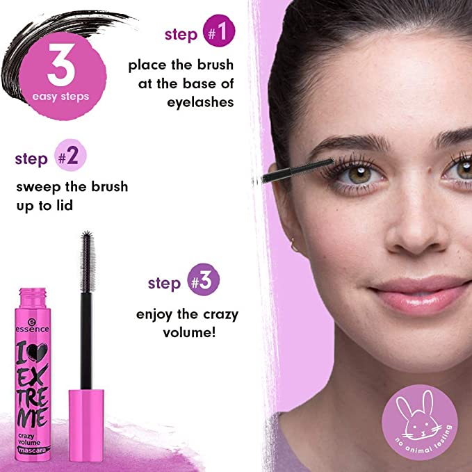 Essence Oz. Essence I Love Extreme Crazy Volume Mascara - Black