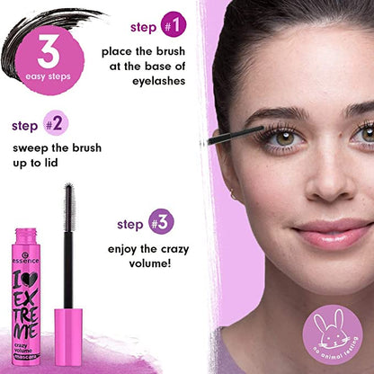 Essence Oz. Essence I Love Extreme Crazy Volume Mascara - Black