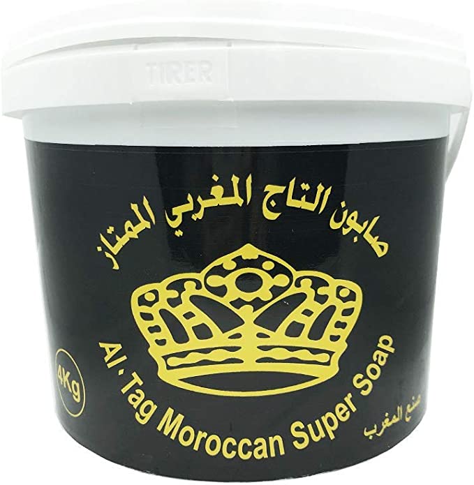 Moroccan Black Soap with Argan oil for Salon beauty-4kg