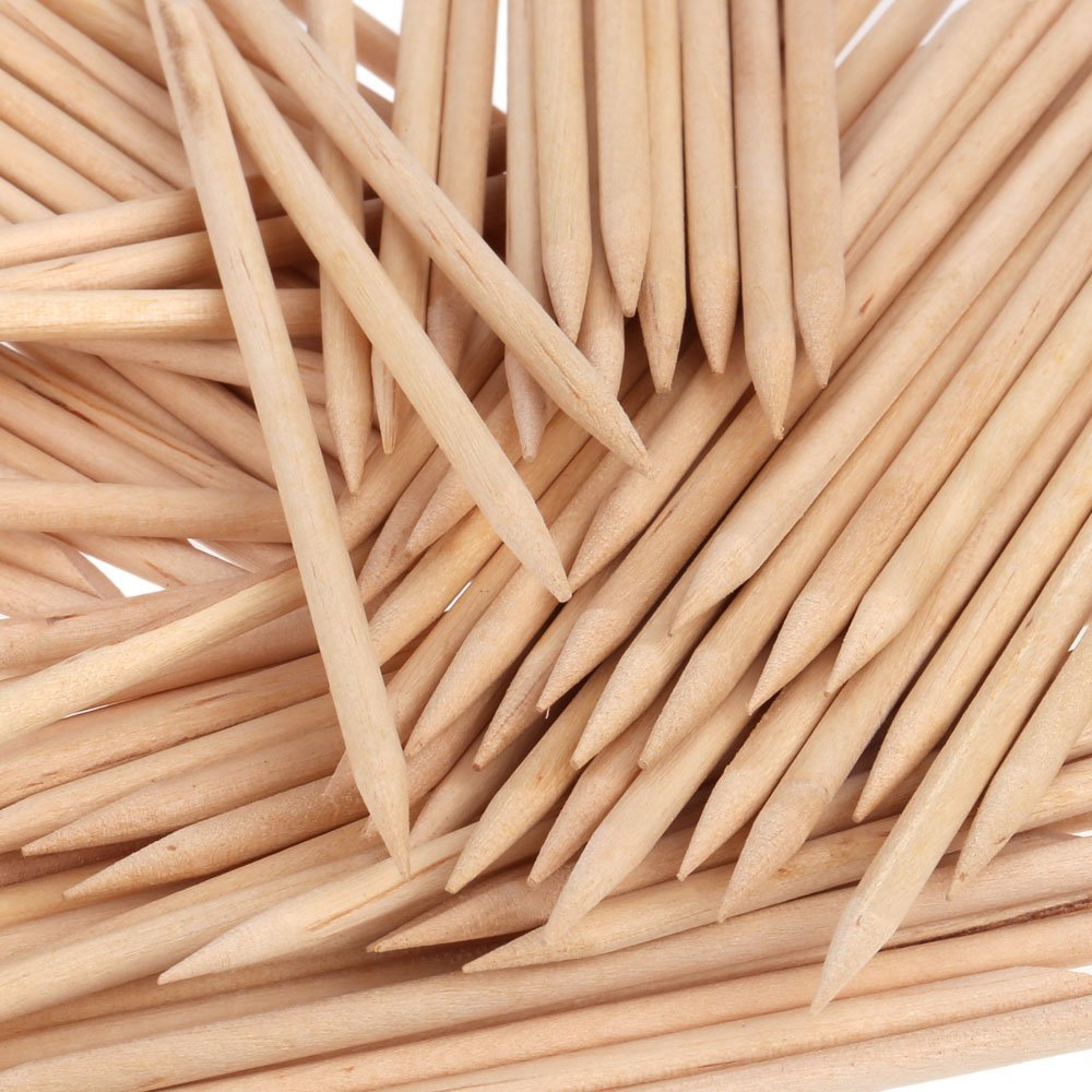 Orange Wood Cuticle Sticks 10Pcs Bag