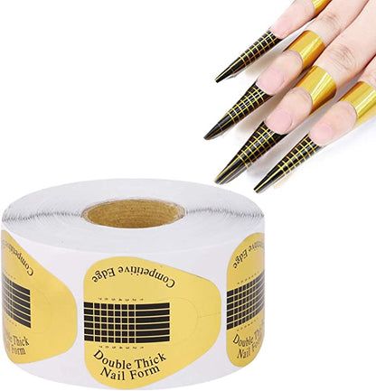 500Pcs Nail Forms Nail Tips Extension Forms Nail Guide Stickers for Acrylic Nails