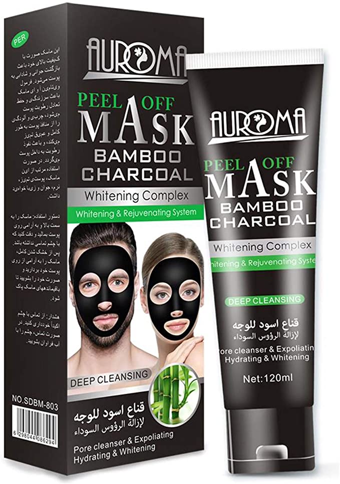 Auroma Peel Off Mask, Bamboo Charcoal Whitening Complex - 120ml