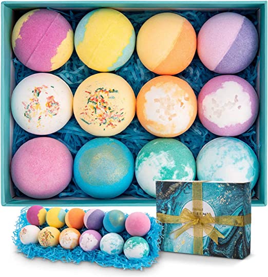 Bath Bombs Gifts Set,06 Pack Organic Bubble Bath Bombs for Kids, Bubble Fizzies with Essential Oils for Women, Skin Moisturizing Bubble Bath Fizzy Spa