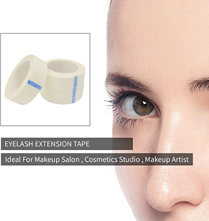 Eyelash Extension Tape, Bagvhandbagro White Lash Tape Adhesive Eyelash Tape Fabric Eyelash Extension Supplies Lash Pads Paper Tape for Lash Extensions