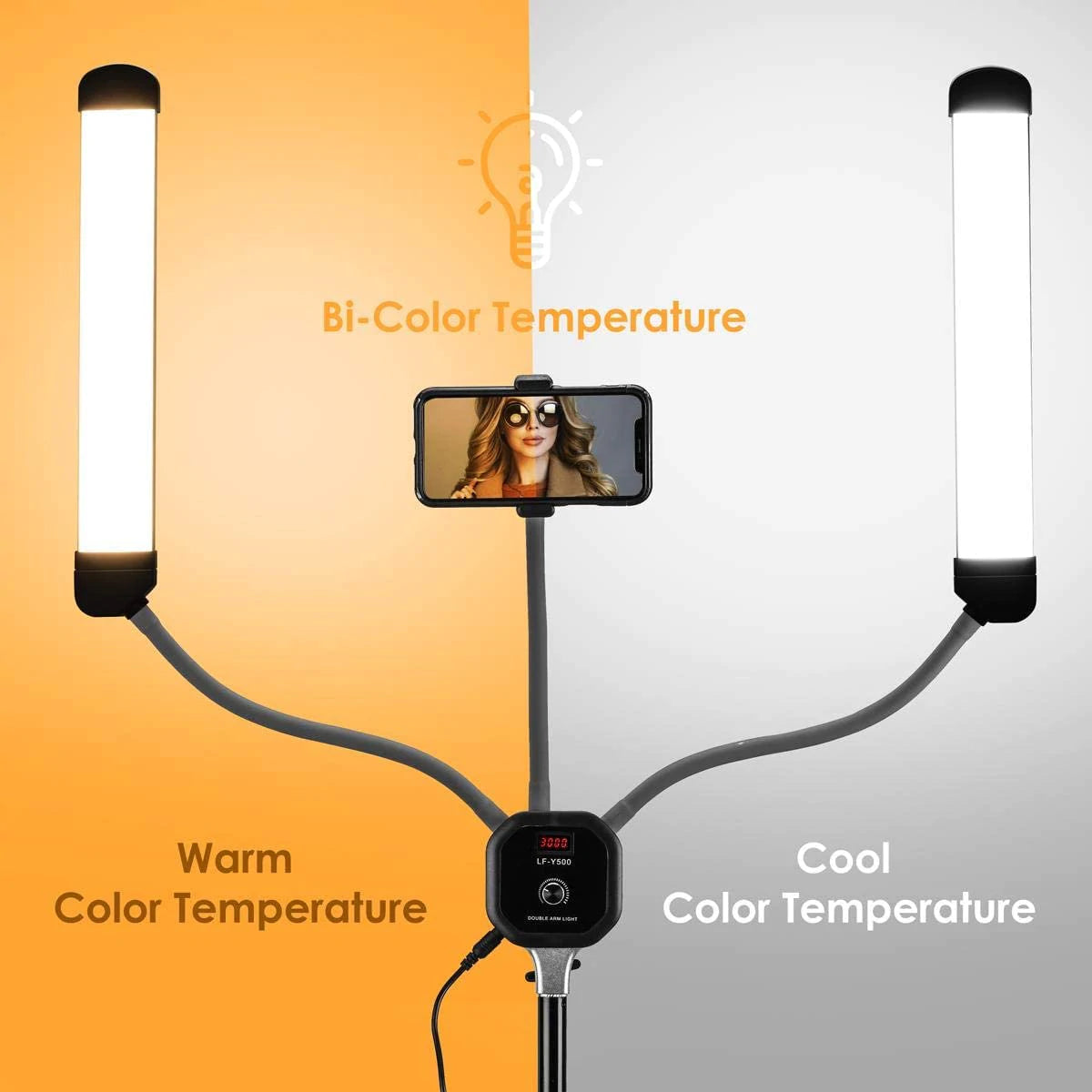 Globalstar Double Arm 3000-6500K LED Light SBD-8806