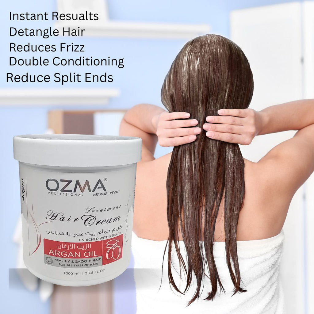 OZMA ACTYVA  Argan Nutritious Moisturizing Repair Hair Treatment Cream Enriched with Keratin  1000ML