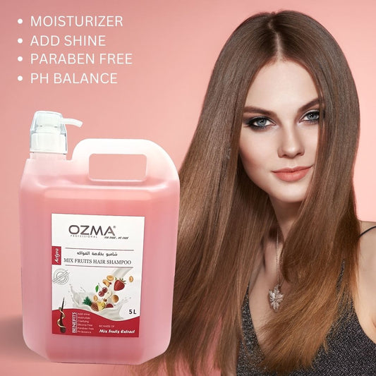 OZMA Moisturizing  Hair  Shampoo .Improved Formula  | Cleansing And Energizing | For ALL Hair Types .Mix Fruit Extract  5L