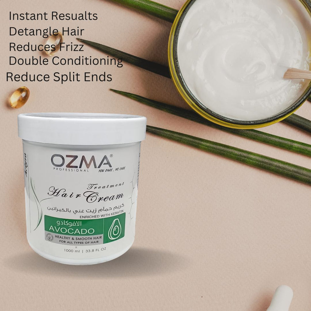 OZMA ACTYVA Avocado Nutritious Moisturizing Repair Hair Treatment Cream Enriched with Keratin  1000ML