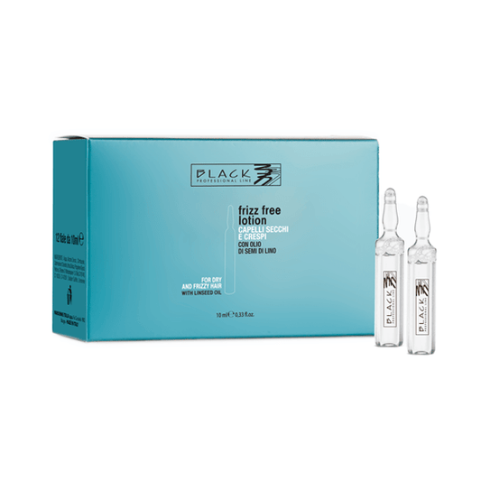 Black Professional Anti-Frizz Conditioning Ampoules 1x12pcs