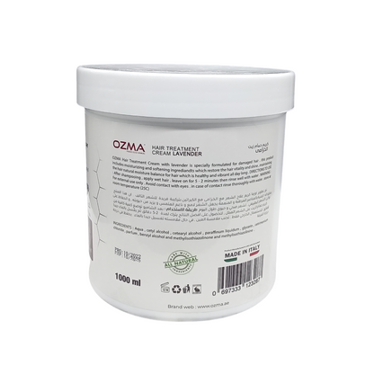 OZMA ACTYVA Lavender Nutritious Moisturizing Repair Hair Treatment Cream Enriched with Keratin  1000ML