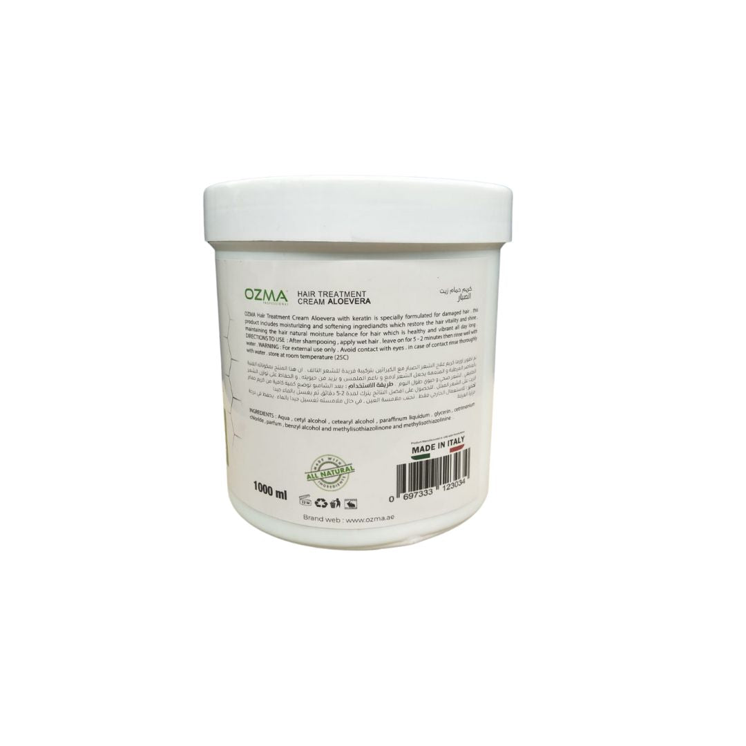 OZMA ACTYVA  Aloevera Nutritious Moisturizing Repair Hair Treatment Cream Enriched with Keratin  1000ML