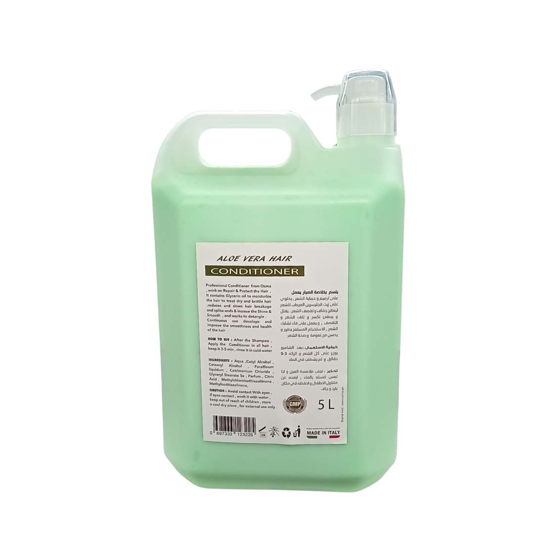 OZMA Moisturizing  Hair  Conditioner  .Improved Formula  |  Energizing | For ALL Hair Types .Aloe Vera  Extract  5L