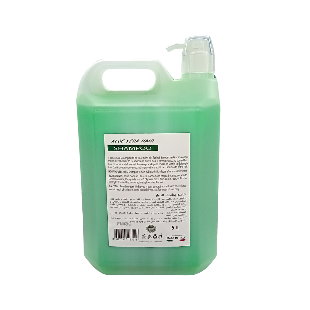 OZMA Moisturizing  Hair  Shampoo .Improved Formula  | Cleansing And Energizing | For ALL Hair Types .Aloe Vera  Extract  5L