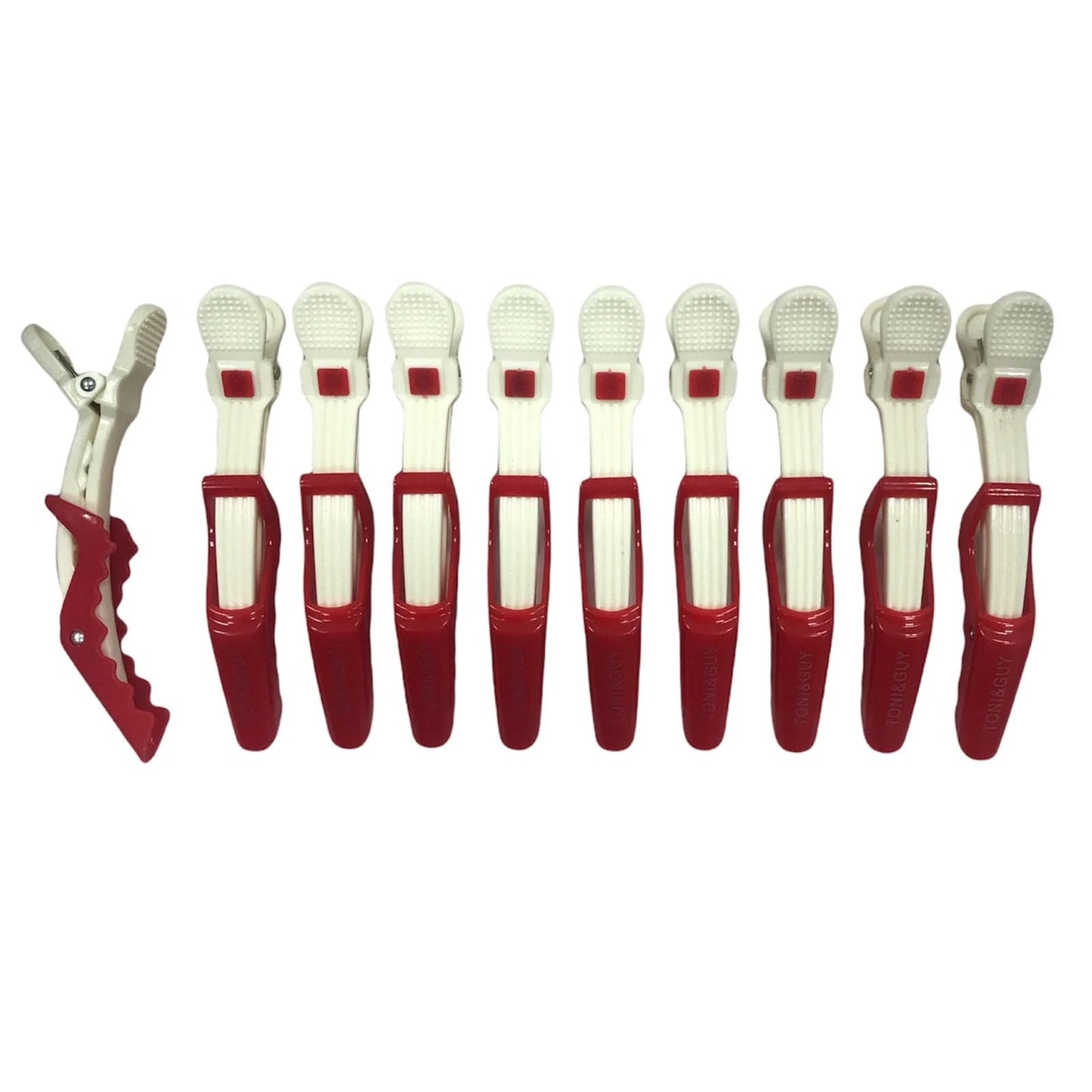 Globalstar Salon Alligator Tip Plastic Hair Clips 10pcs