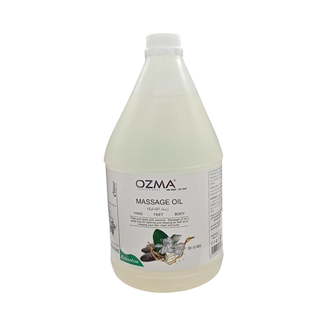 OZMA Clavo  Massage Oil for Couples - No Stain Jasmine Massage Oil for Massage Therapy and Relaxing, Anti Aging Moisturizer and Natural Body Oil for Dry Skin  Pure | Repair Dry Skin | Unbeatable Consistency and Quality. 3.78 L