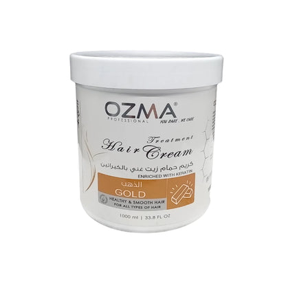 OZMA ACTYVA Gold  Nutritious Moisturizing Repair Hair Treatment Cream Enriched with Keratin  1000ML