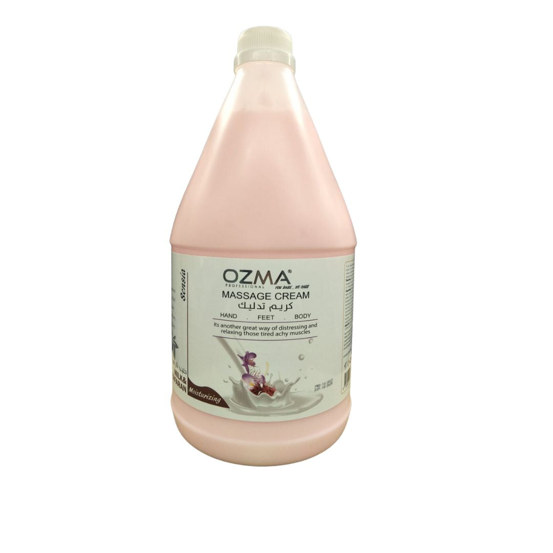 OZMA Clavo  Professional Naturals Body and Face Massage Cream milk & zafaran  3.78L