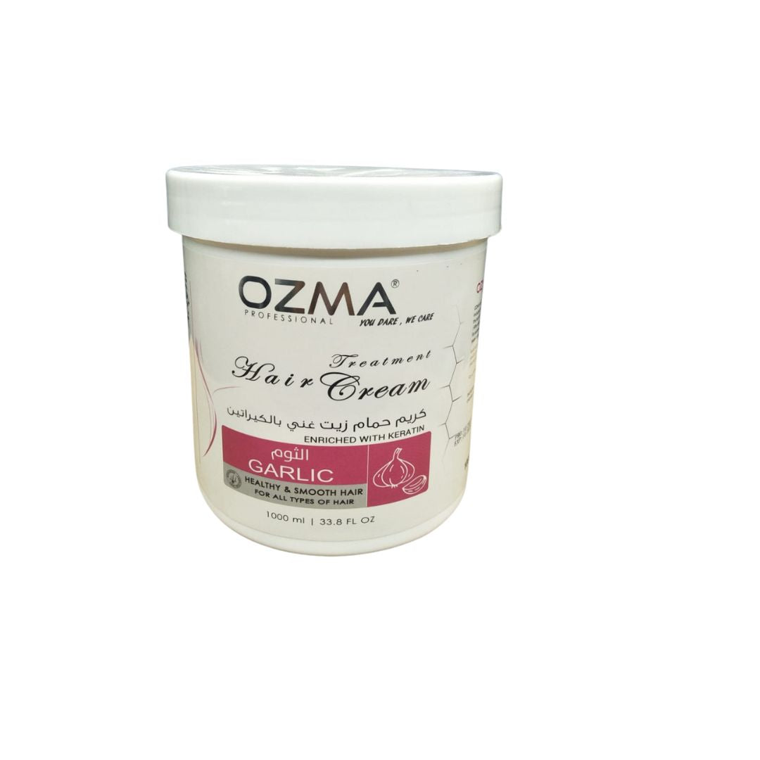OZMA ACTYVA Garlic Nutritious Moisturizing Repair Hair Treatment Cream Enriched with Keratin  1000ML
