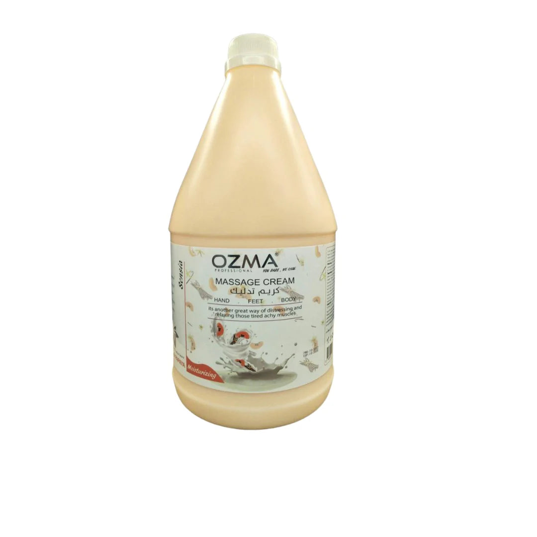 OZMA Clavo  Professional Naturals Body and Face Massage Cream Vanilla &  Papaya  Fruit 3.78L
