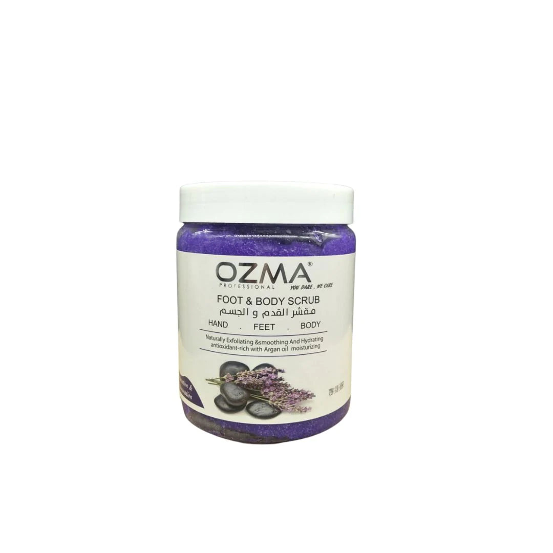 OZMA Clavo Lavender  Effective Moisturizer  Body Scrub for Feet and Body, With Pro-Vitamin B5  Eliminate dead skin cells .1100 G
