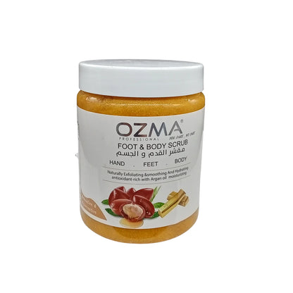 OZMA Clavo Argan and Gold  Effective Moisturizer  Body Scrub for Feet and Body, With Pro-Vitamin B5  Eliminate dead skin cells . 1100 G