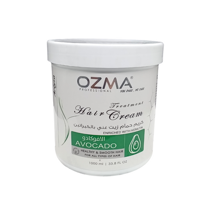 OZMA ACTYVA Avocado Nutritious Moisturizing Repair Hair Treatment Cream Enriched with Keratin  1000ML