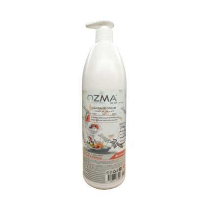 OZMA Clavo  Professional Naturals Body and Face Massage Cream Vanilla &  Papaya  Fruit 1 L