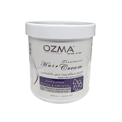 OZMA ACTYVA BOTOX & Crystal Nutritious Moisturizing Repair  Hair Treatment Cream Enriched with Keratin  1000ML