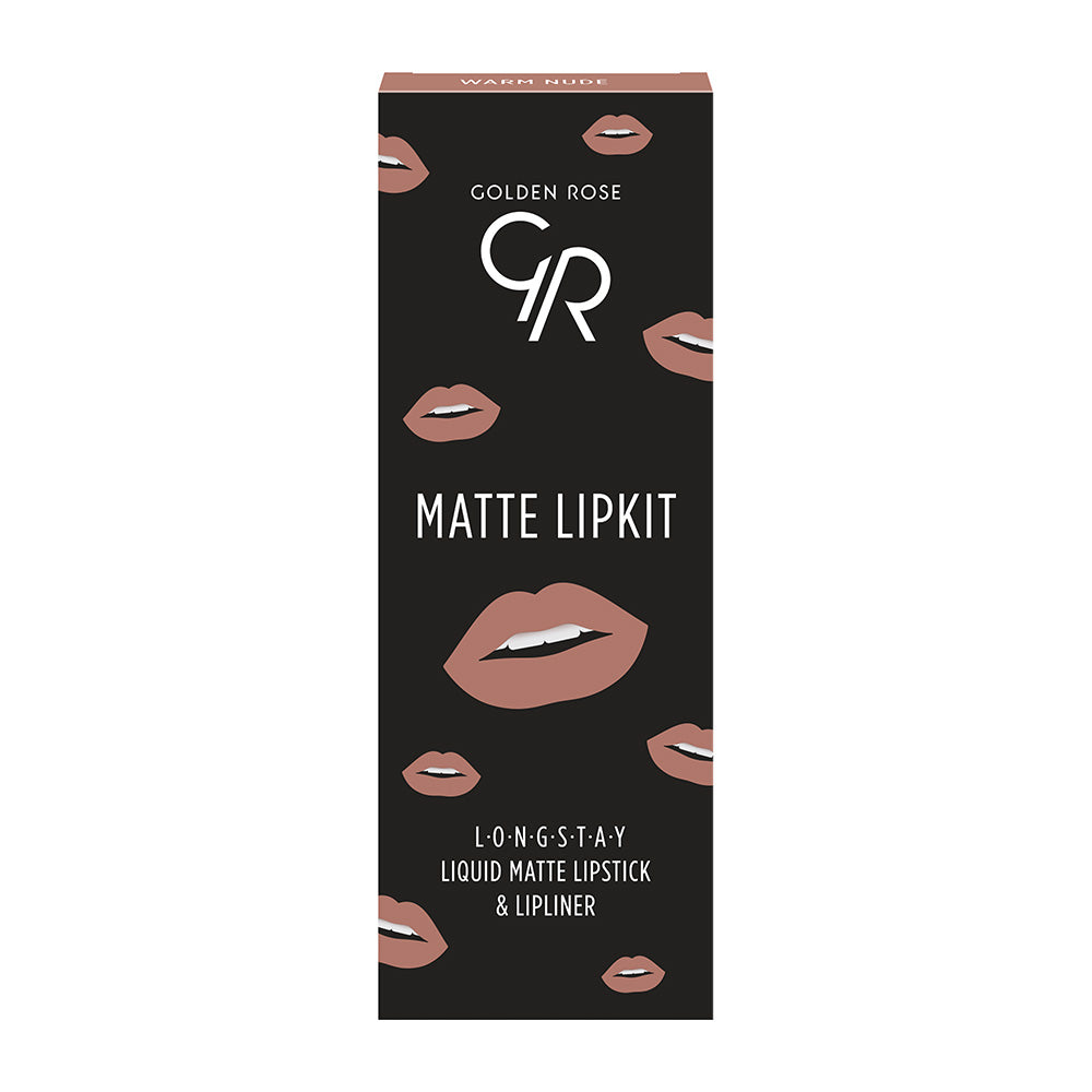 Golden Rose Long Stay Liquid Matte& Lipliner Lipkit  Set Blush Pink Color