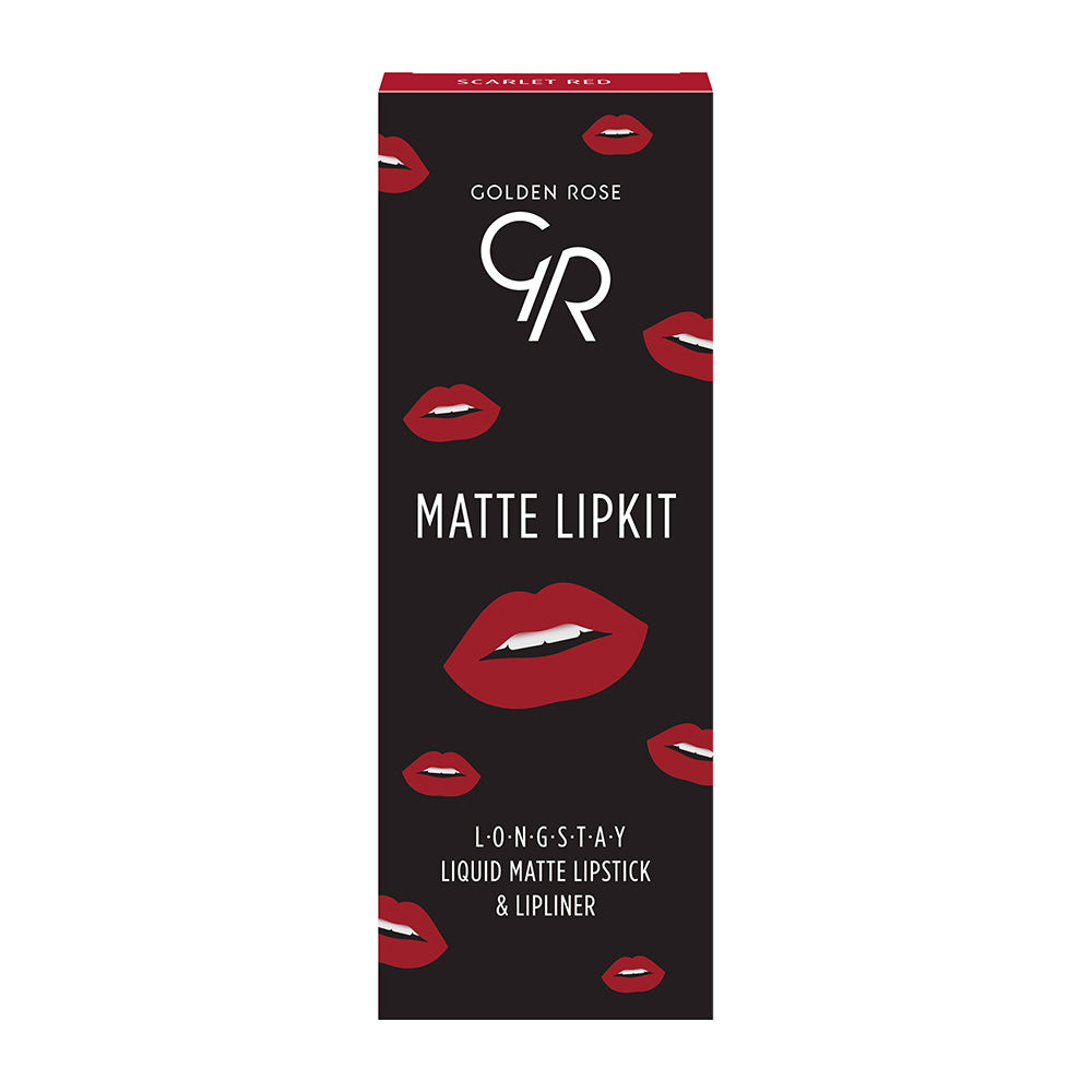 Golden Rose Long Stay Liquid Matte& Lipliner Lip kit  Set Rose Taupe Color