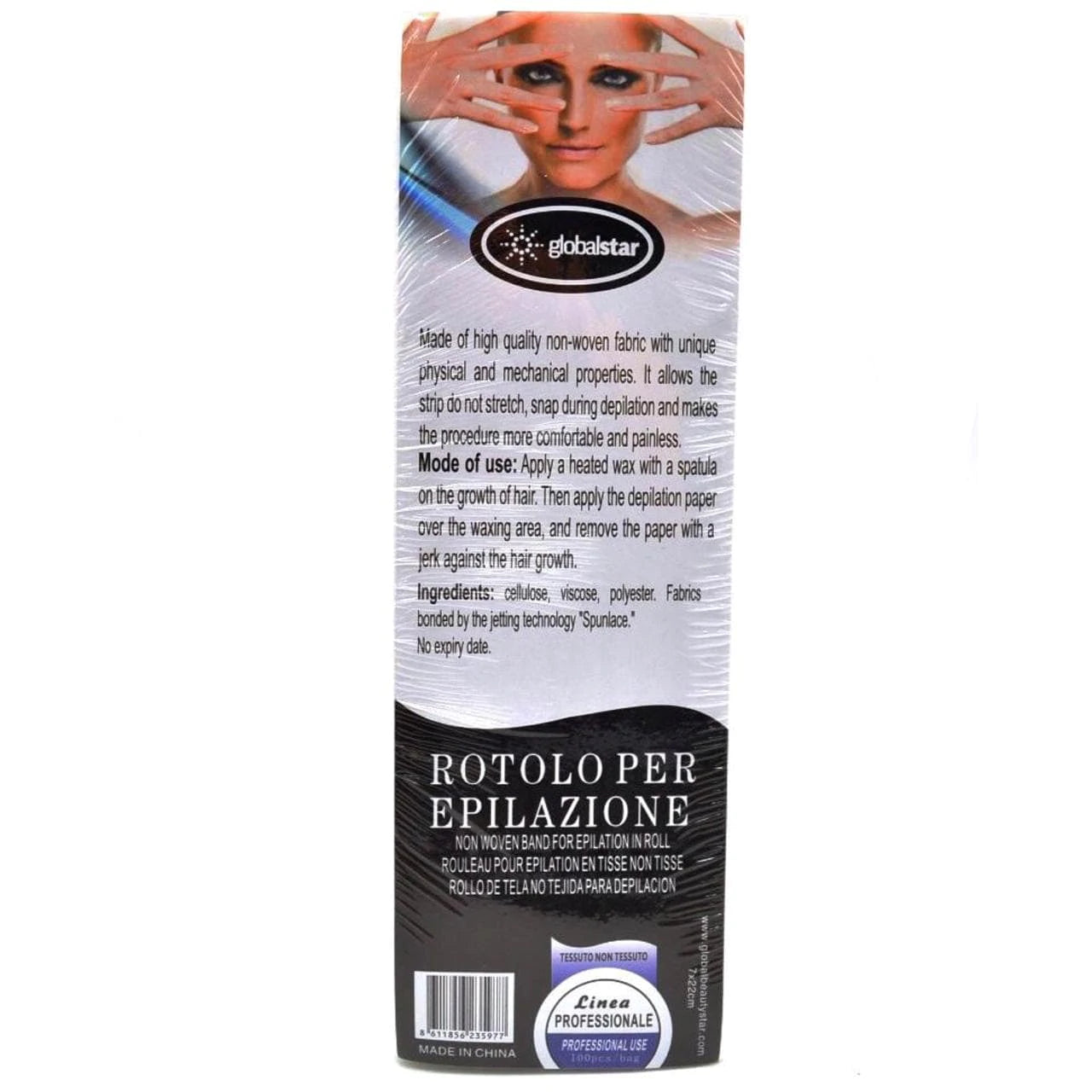 Globalstar Depilating Wax Paper Strips 100pcs WS-103
