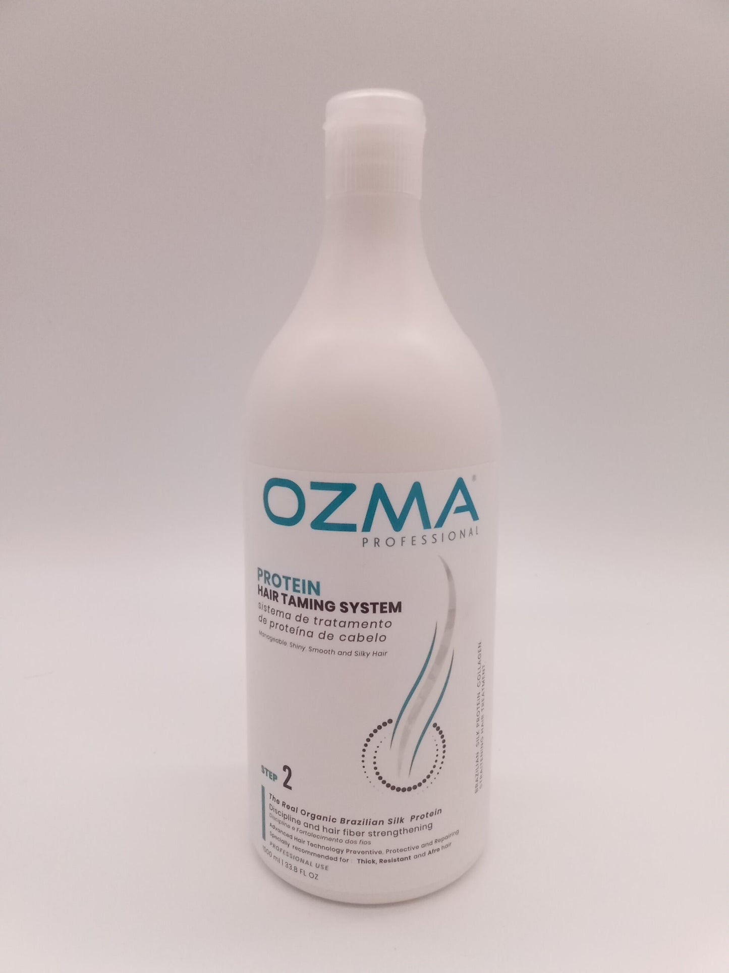 Ozma Protein hair Taming Brazilian System  علاج تنعيم البروتين طقم علاج البروتين البرازيلي Hair Straightening Natural Ingredients 1000 ML. STEP 2