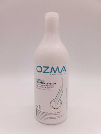 Ozma Protein hair Taming Brazilian System  علاج تنعيم البروتين طقم علاج البروتين البرازيلي Hair Straightening Natural Ingredients 1000 ML. STEP 2