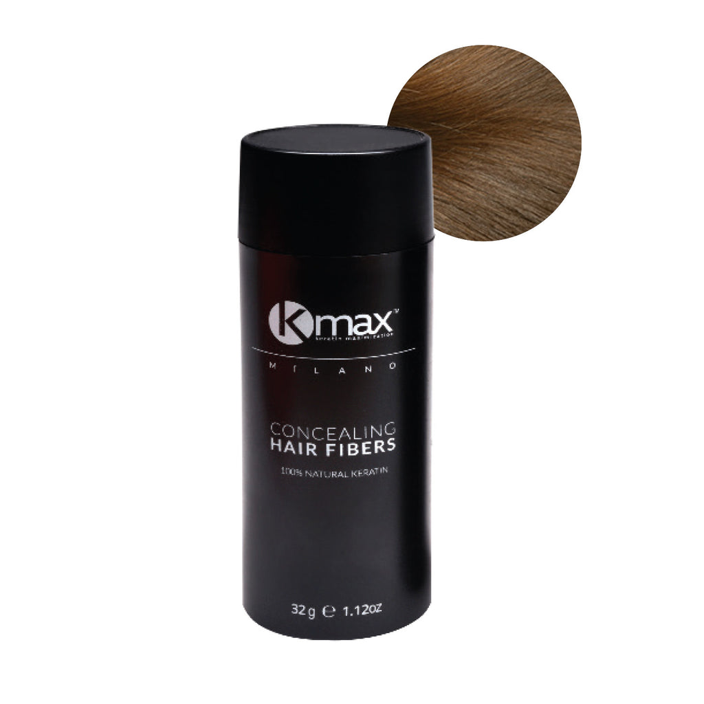 KMAX CONCEALING HAIR FIBERS ECONOMY SIZE LIGHT BROWN 32G