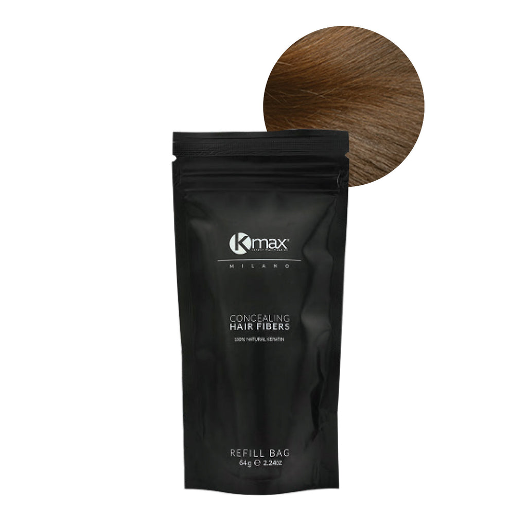 KMAX CONCEALING HAIR FIBERS ECONOMY SIZE LIGHT BROWN 64G