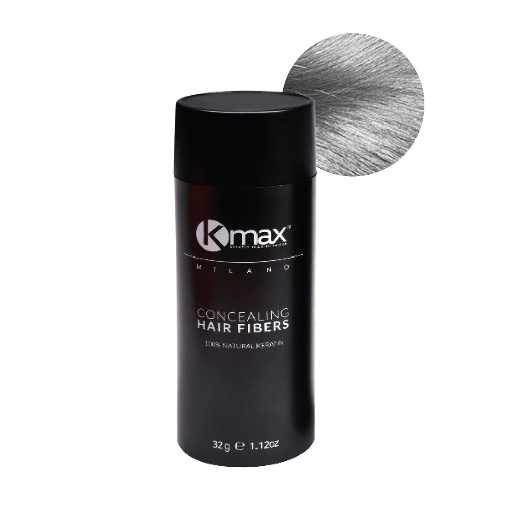 KMAX CONCEALING HAIR FIBERS ECONOMY SIZE LIGHT GRAY 32G