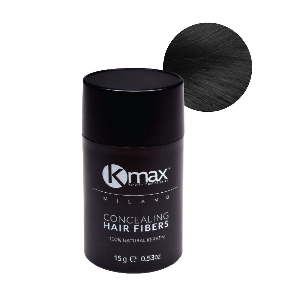 KMAX CONCEALING HAIR FIBERS REGULAR SIZE BLACK 15G