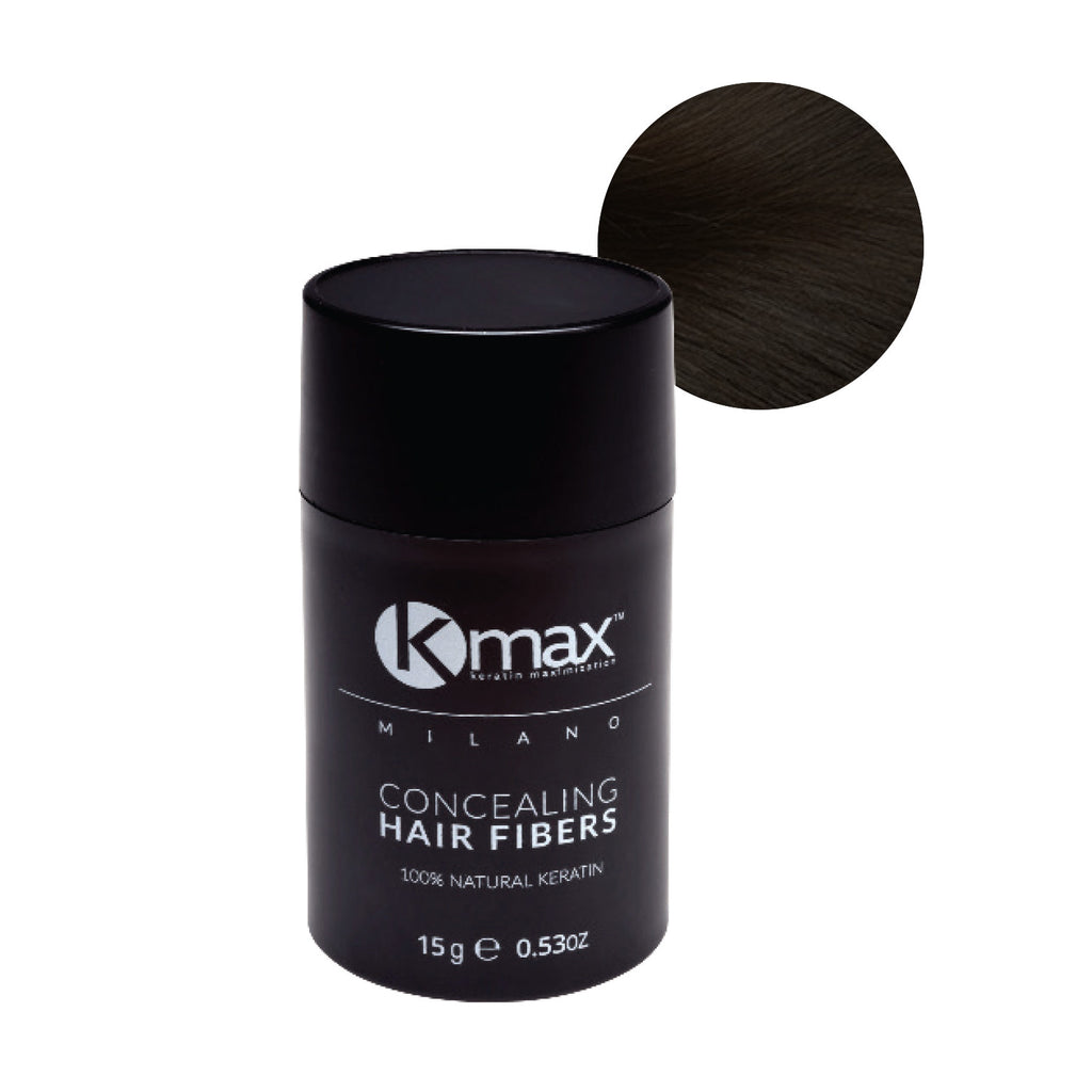 KMAX CONCEALING HAIR FIBERS REGULAR SIZE DARK BROWN 15G