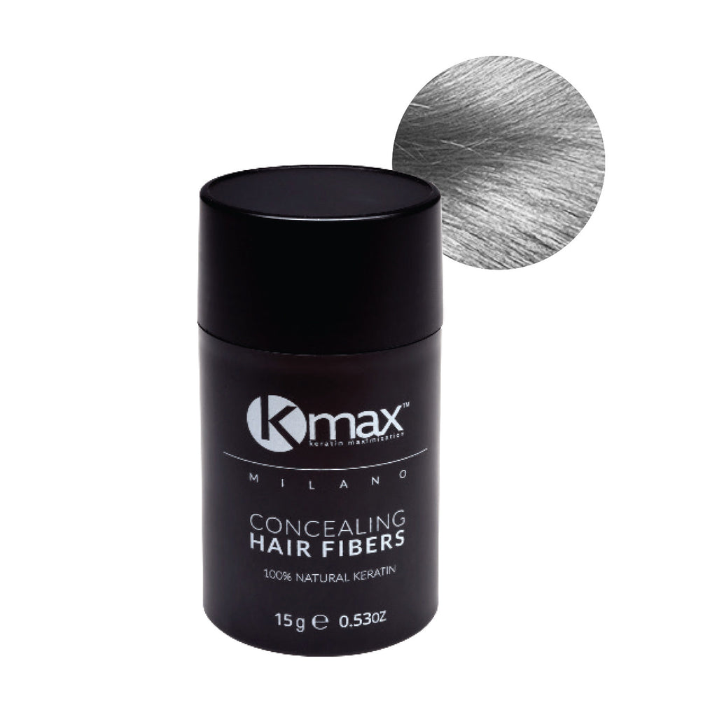 KMAX CONCEALING HAIR FIBERS REGULAR SIZE LIGHT GRAY 15G