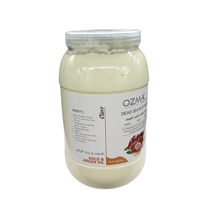 OZMA Clavo  Dead Sea Mud Mask Infused with Argan and Gold - All Natural - Spa Quality Pore Reducer to Help with Acne, Blackheads and Oily Skin Tightens Skin for A Healthier Complexion .5 Kg