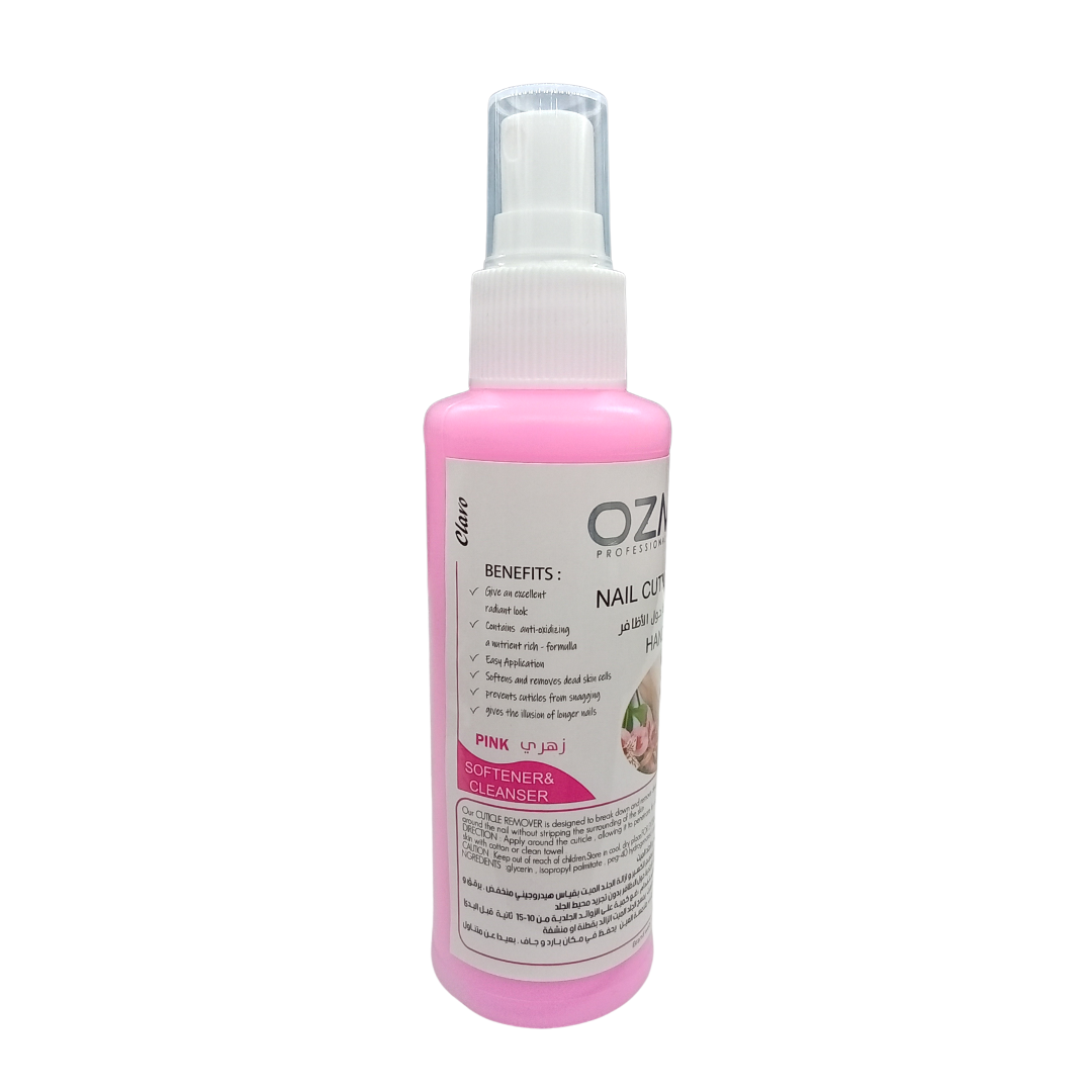 New Ozma Clavo Cuticle Softener and Remover for Nail Art Remover , Instant Remover, Nail Strengthening, For Cleaning and Cuticle Care ,Manicure and Pedicure Nail-Guard, 125ML. (Pink)