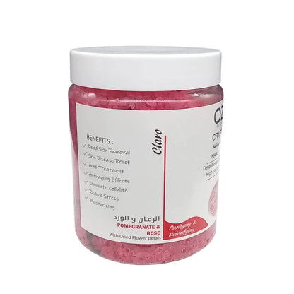 OZMA Clavo Crystal Sea Salt, Pomegranate & ROSE , Organic Skin Exfoliating Moisturizing Whitening Body Salt 1.2 kg