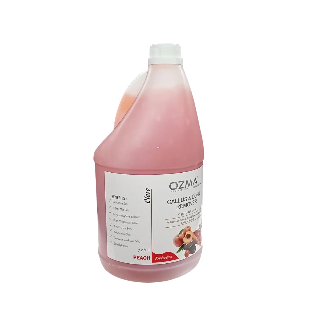 OZMA Clavo Callus & Corn Remover Foot Soaking Liquid Gel Foot Spa Treatment, Peach  .3.78 L