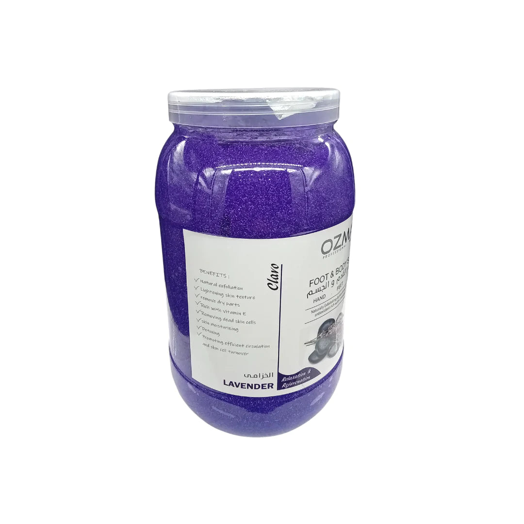 OZMA Clavo Lavender  Effective Moisturizer  Body Scrub for Feet and Body, With Pro-Vitamin B5  Eliminate dead skin cells . 5 KG