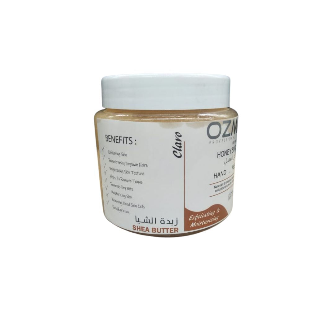 OZMA Clavo Smooth Honey Sugar Scrubs With SHEA extract For Radiant Glowing Skin 500 G