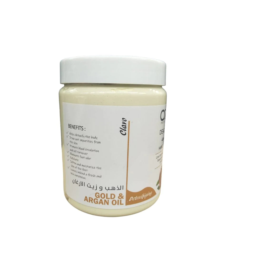 OZMA Clavo  Dead Sea Mud Mask Infused with Argan and Gold - All Natural - Spa Quality Pore Reducer to Help with Acne, Blackheads and Oily Skin Tightens Skin for A Healthier Complexion .1 Kg