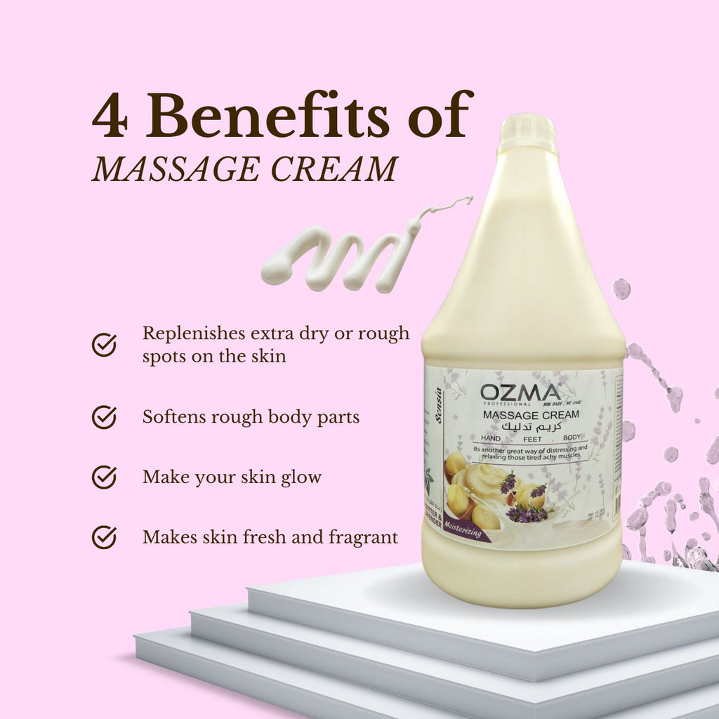 OZMA Clavo  Professional Naturals Body and Face Massage Cream Shea Butter & LAVENDRE 3.78L