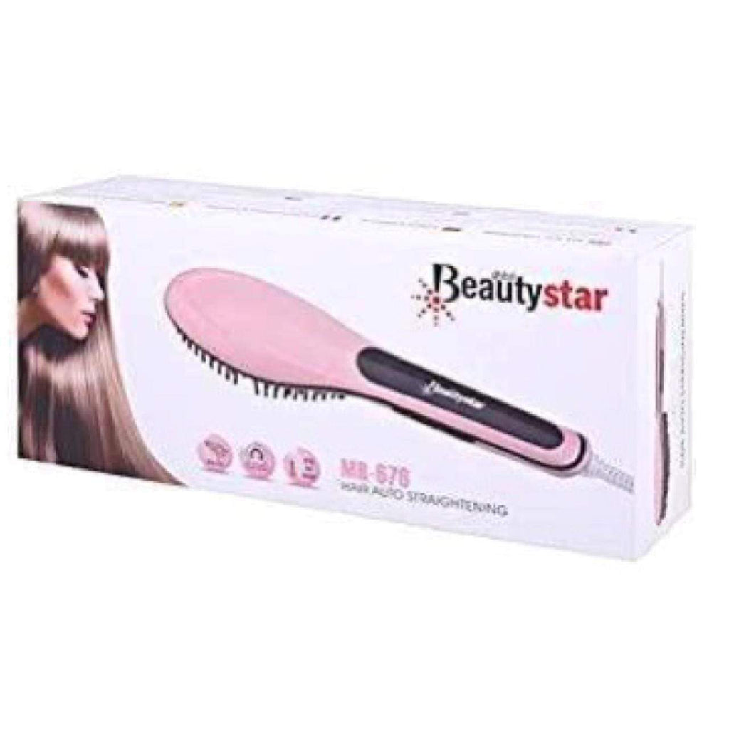 Beautystar Hair Auto Straightening Brush Pink MB-676