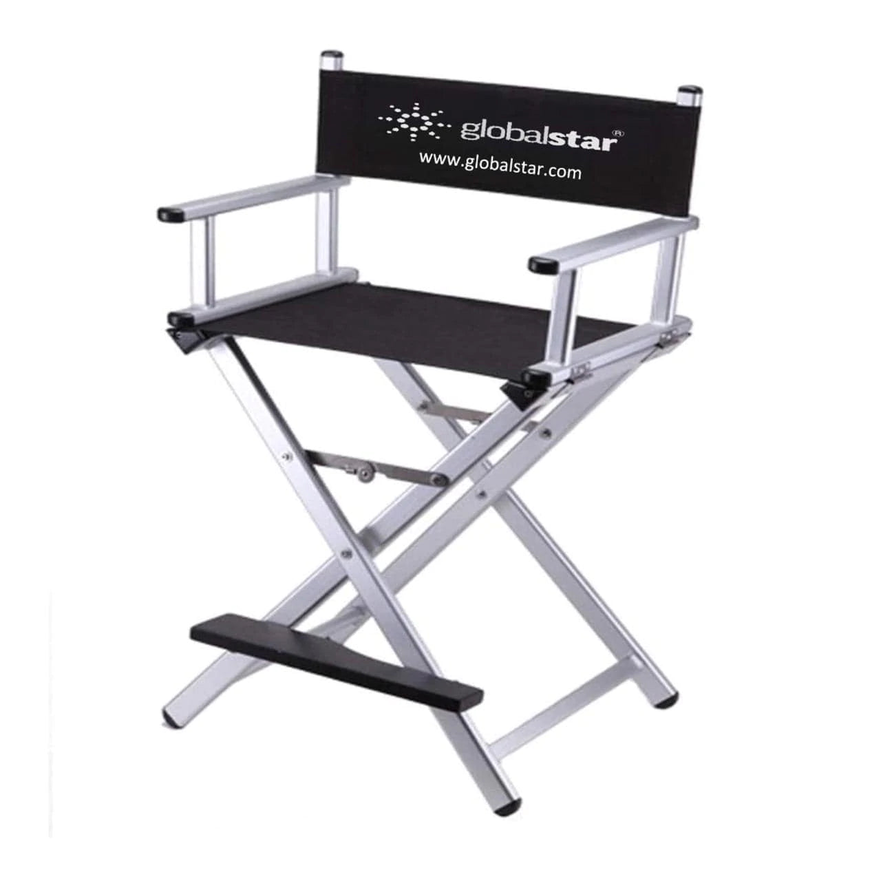 Globalstar Foldable Tall Makeup Chair Color Silver - MY739S